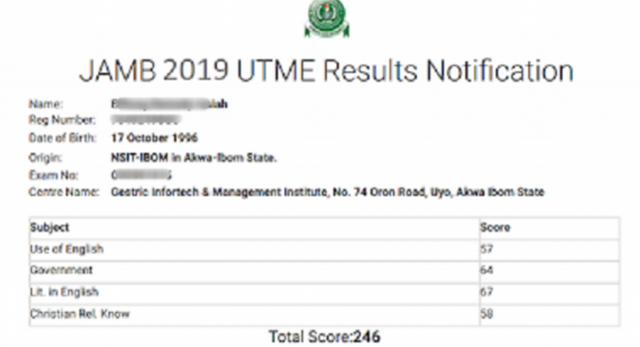 2019 JAMB UTME Result Checker - How to Check Your JAMB Results at www.jamb.org.ng
