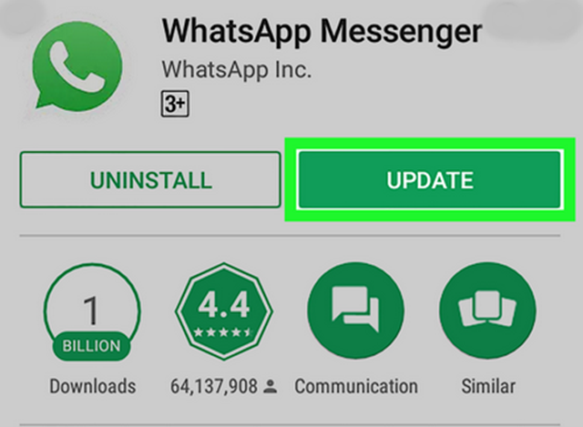 whatsapp install showing download pending