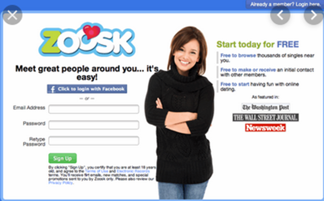 Free up zoosk sign 